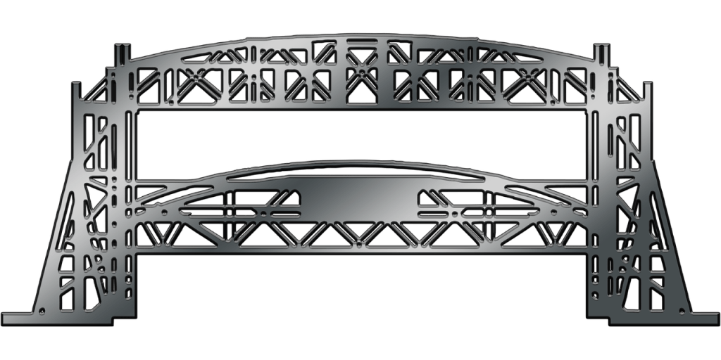 drawing of a lift bridge
