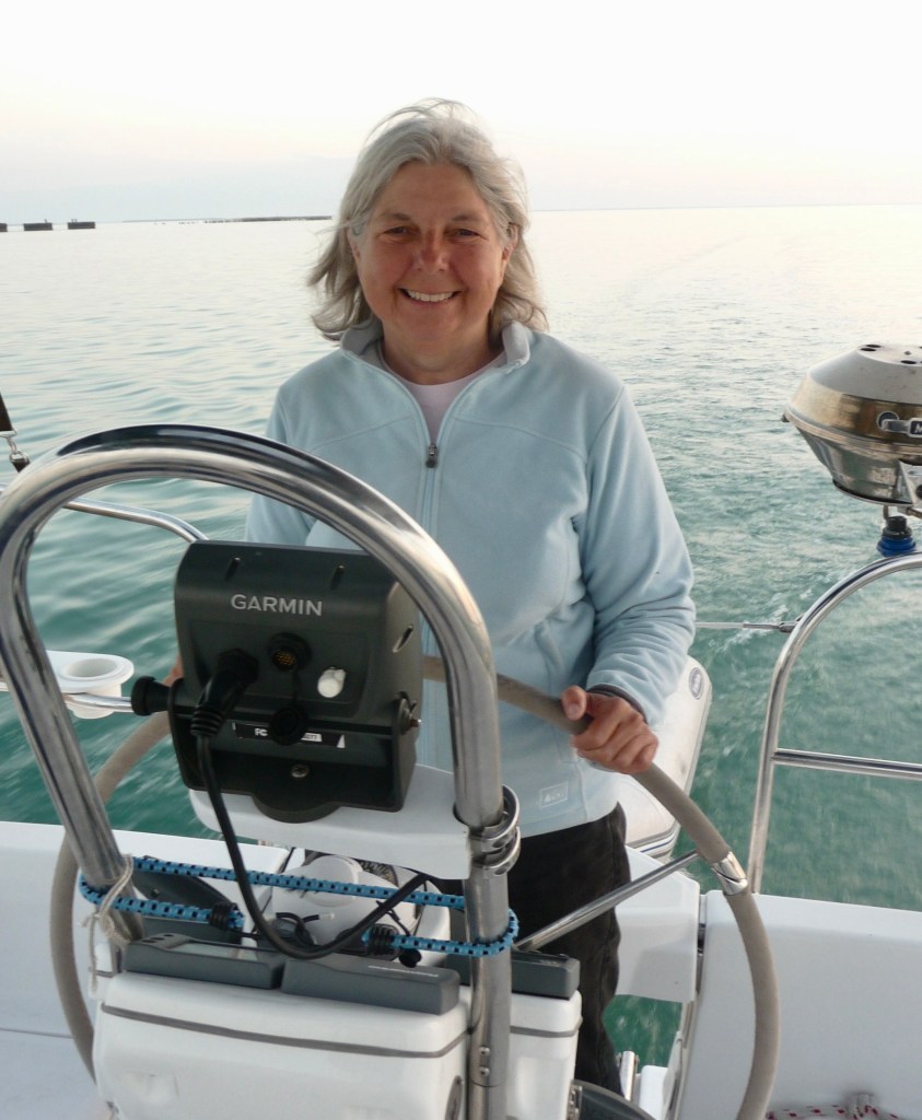 Linnea at the helm
