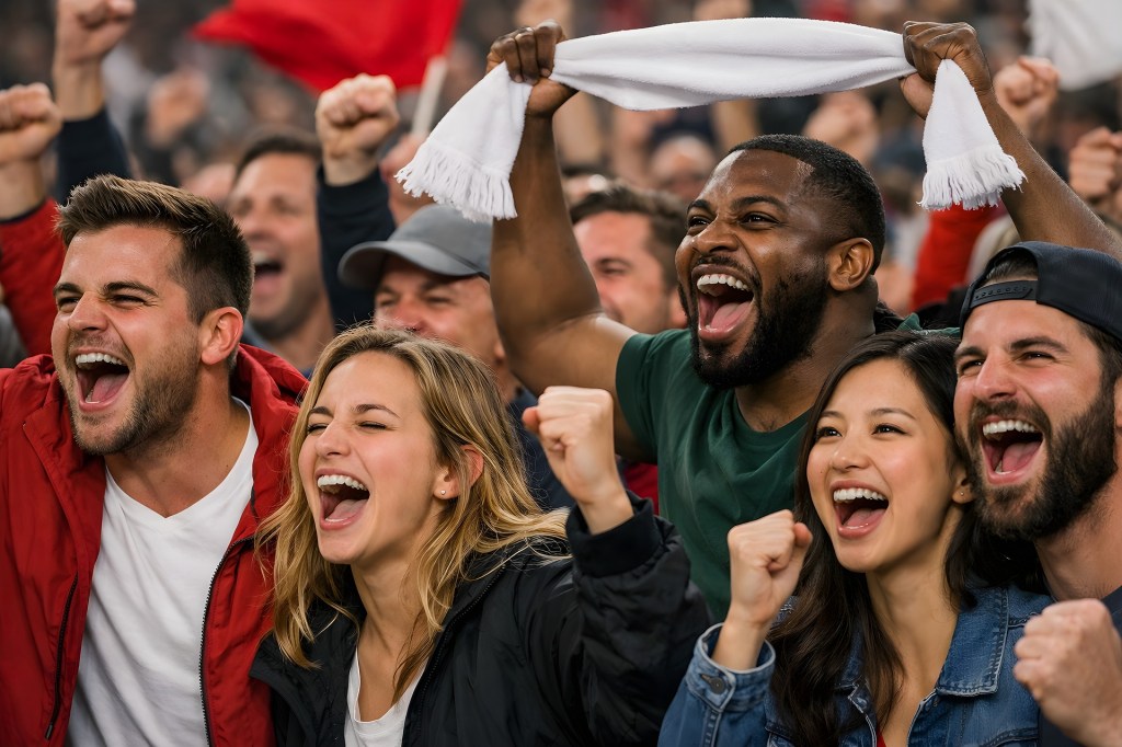 fans cheering